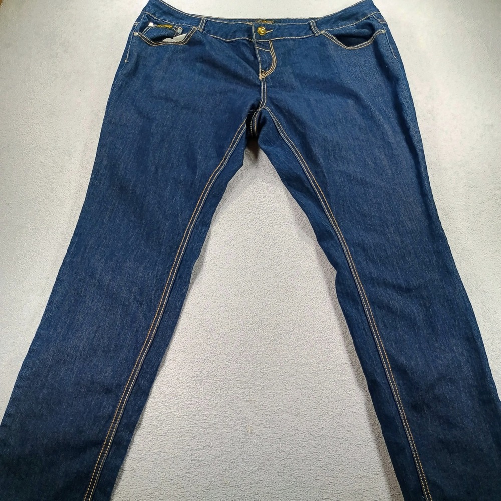 Rocawear Mens Jeans Dark Wash Blue 36x30 Streetwear Logo Denim